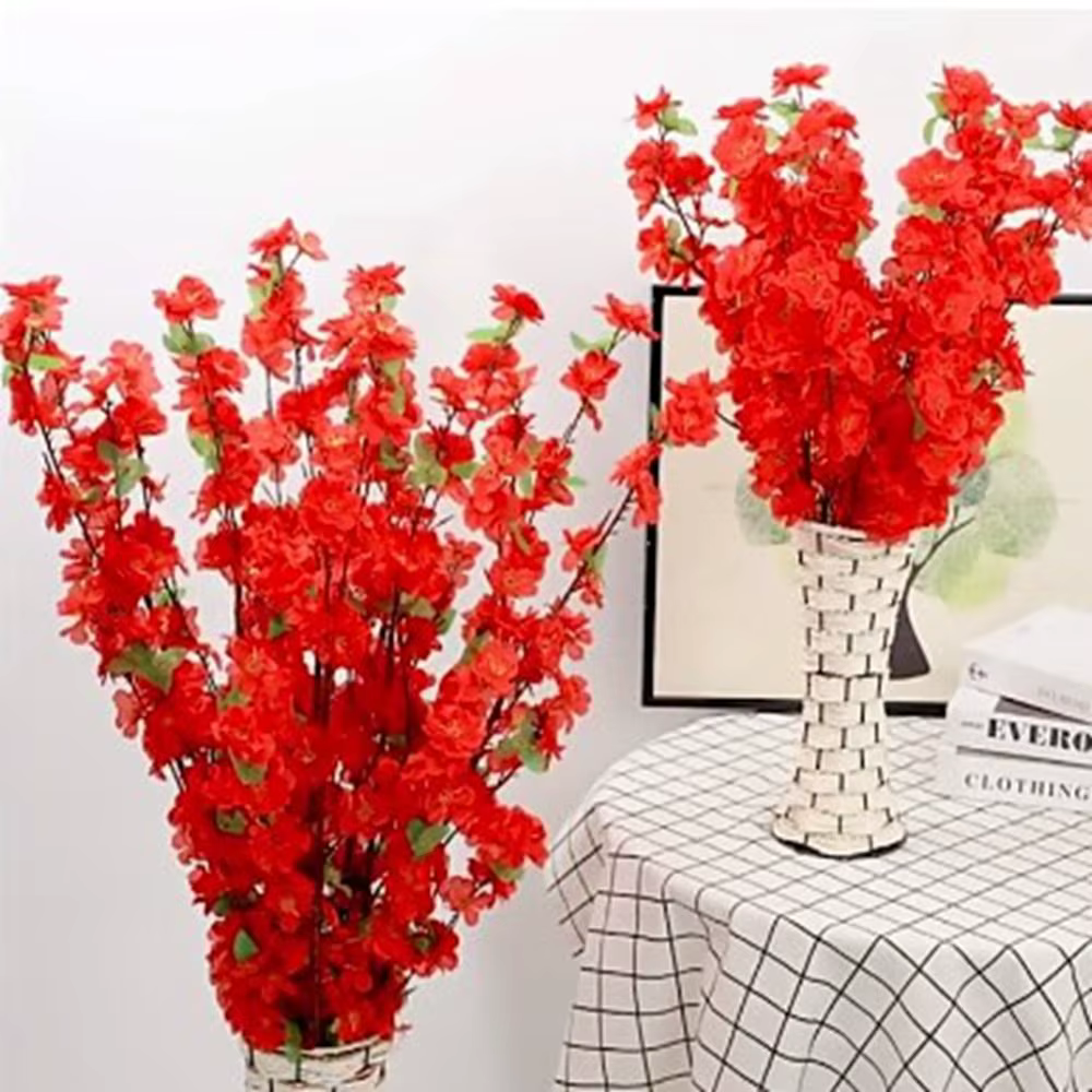 Branche de fleur de prunier rouge courte/longue