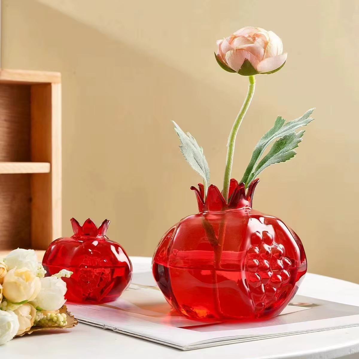 Vase à grenade créatif plante Terrarium hydroponique verre fleur séchée