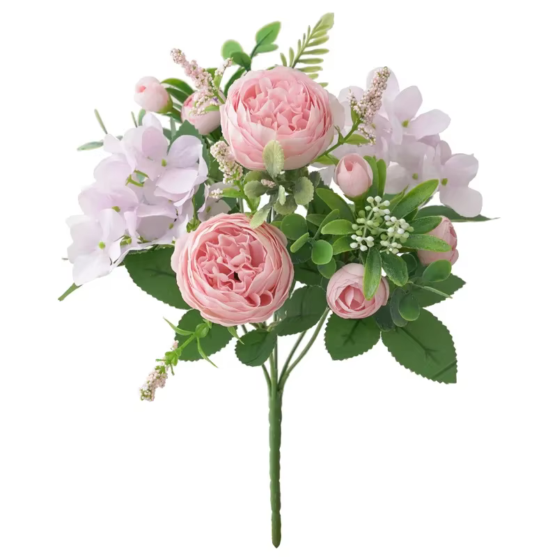 Bouquets en soie bleue