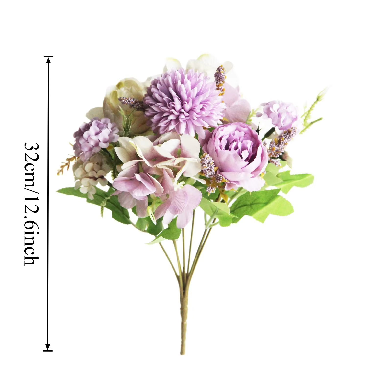 Pivoine bleu ciel fausses fleurs hortensia