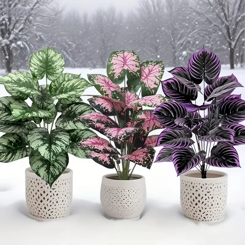 Grand ensemble de plantes vertes artificielles de 60cm