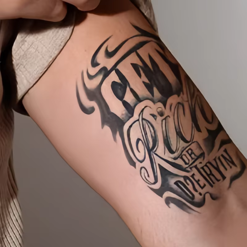 Tatouage semi-permanent | Totem porte-bonheur, motif graffiti, tatouage style hip-hop « devenir riche rapidement », tatouage pour le cou | Combinaison imperméable unisexe