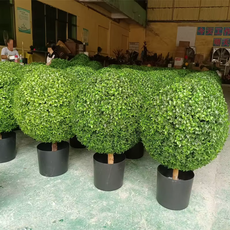 Simulation d'arbre à boules d'herbe de feuille de bayberry