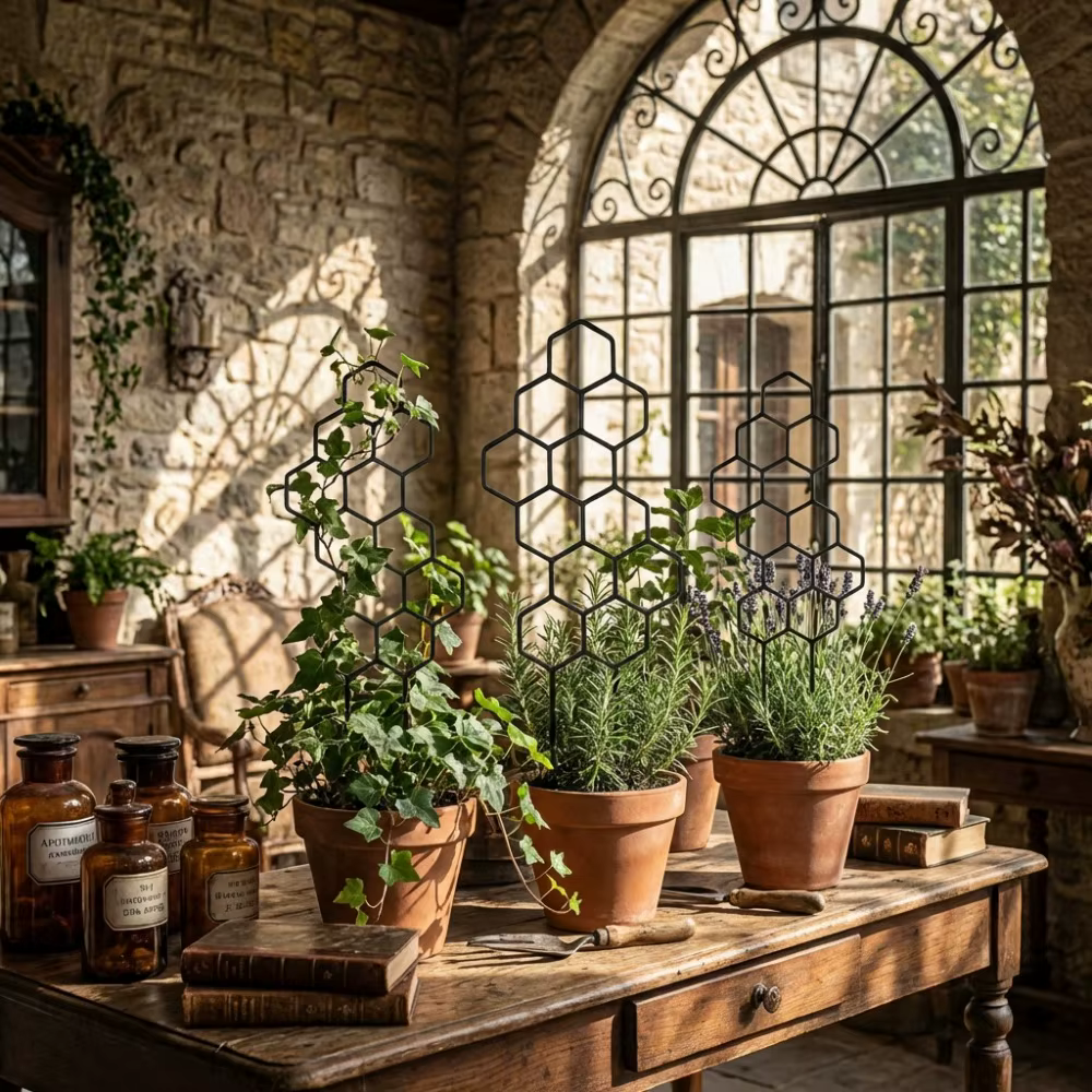 Support de plantes grimpantes en nid d'abeille