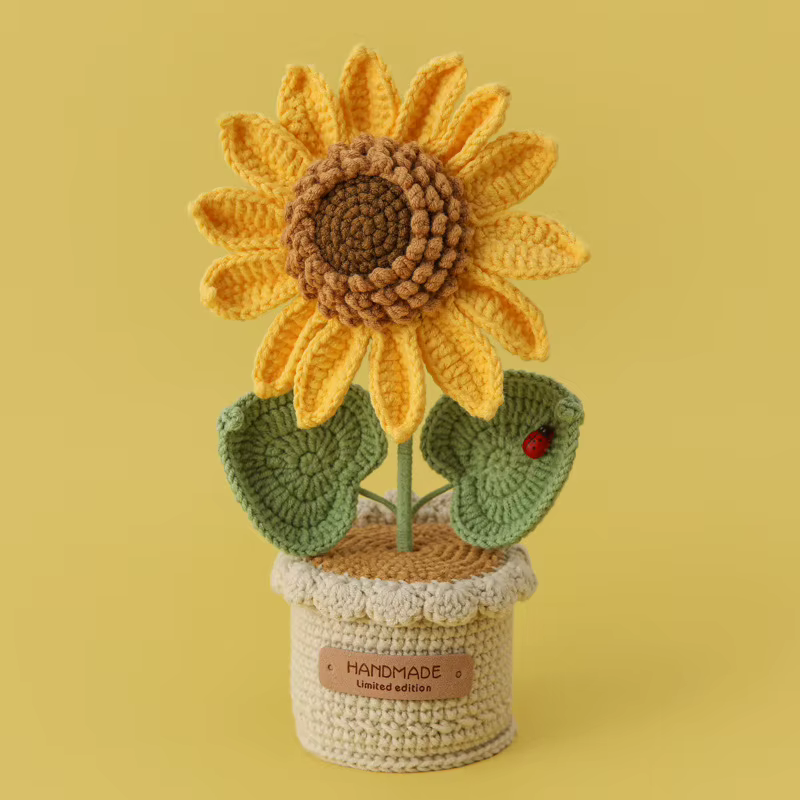 Grand fil de tournesol tissé créatif
