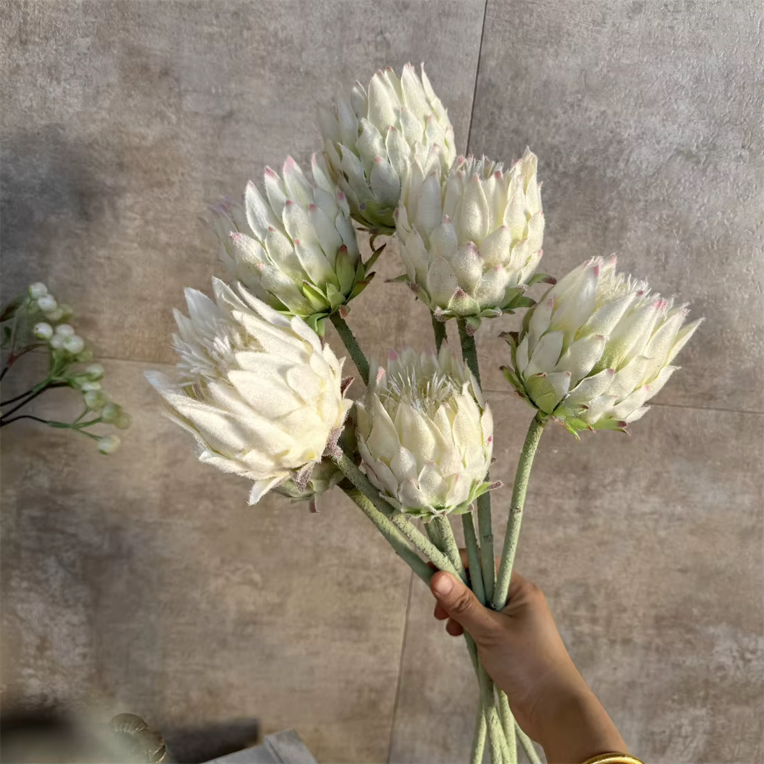 2 pièces de fleurs artificielles en chardon nordique