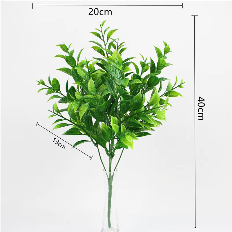 Plantes artificielles vertes à 7 Branches