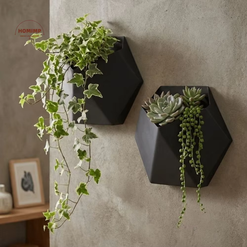 Pot de fleurs hexagonal géométrique de style moderne