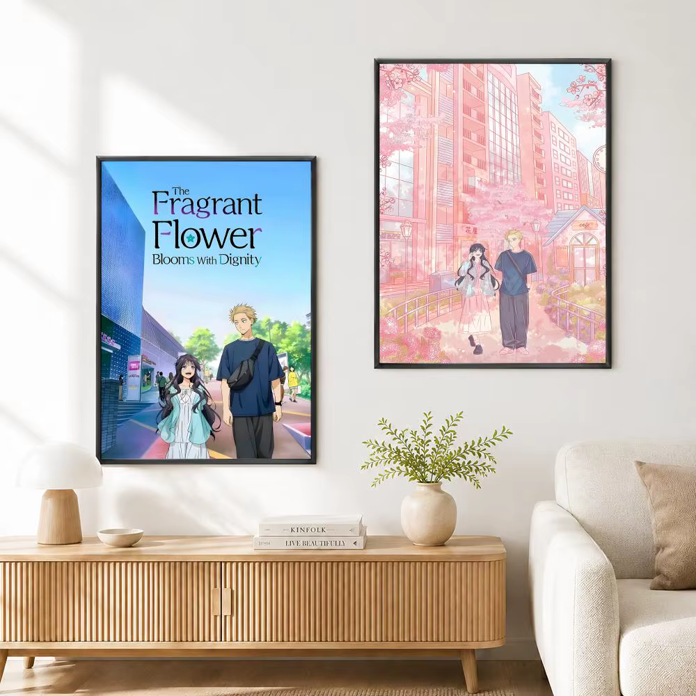 Affiche de haute qualité avec motif de fleurs parfumées qui fleurissent avec dignité