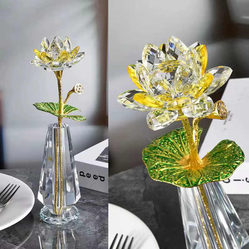 Ornement de fleur de cristal pour la décoration intérieure