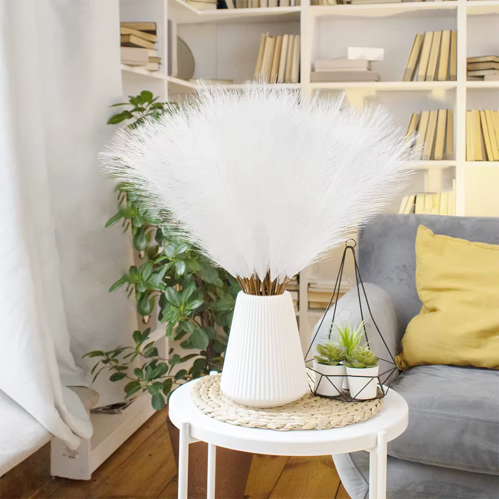 Moelleux herbe de Pampa Boho décor 20PC 55CM fleur fausse plante roseau pour fête de mariage automne noël décoration de la maison fleurs artificielles
