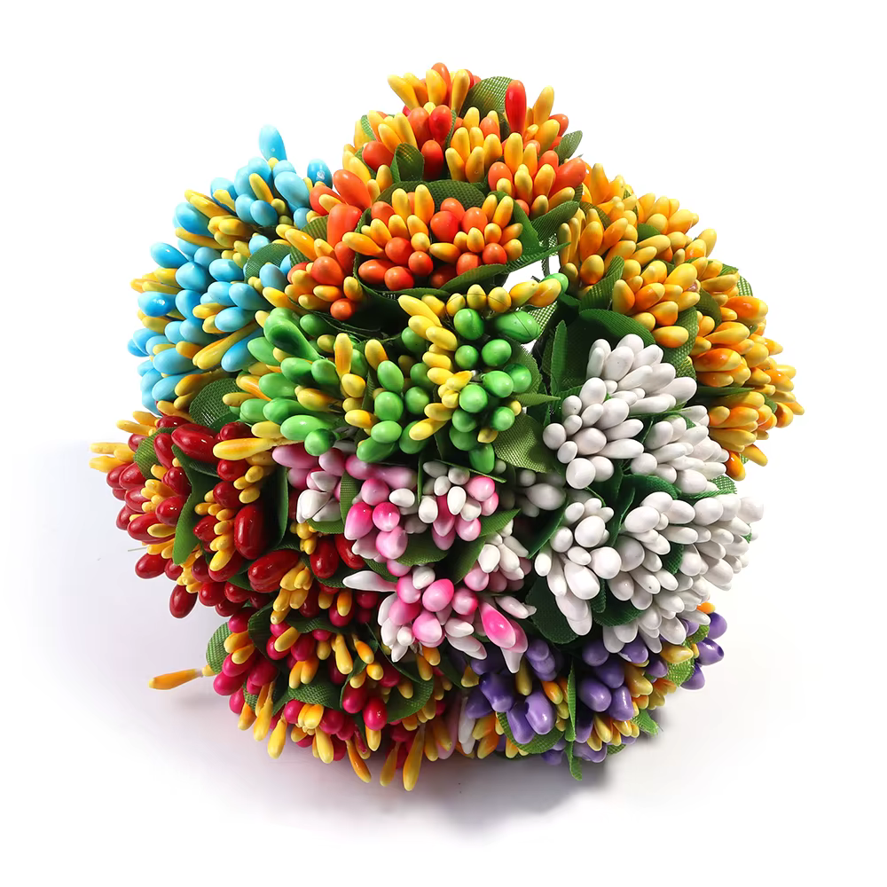 Bouquet de fleurs artificielles en rotin