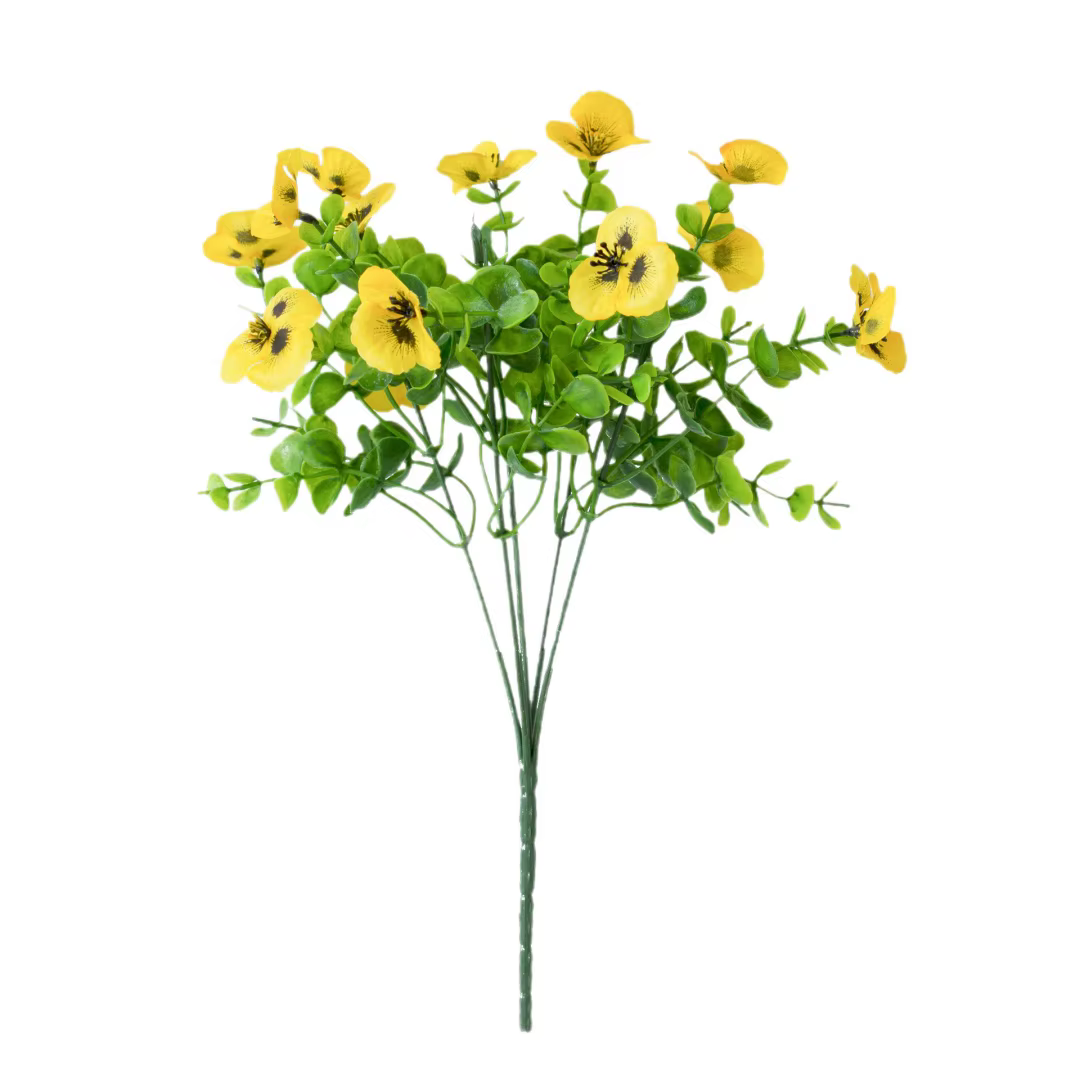 Fleurs en plastique pour décoration de jardin extérieur