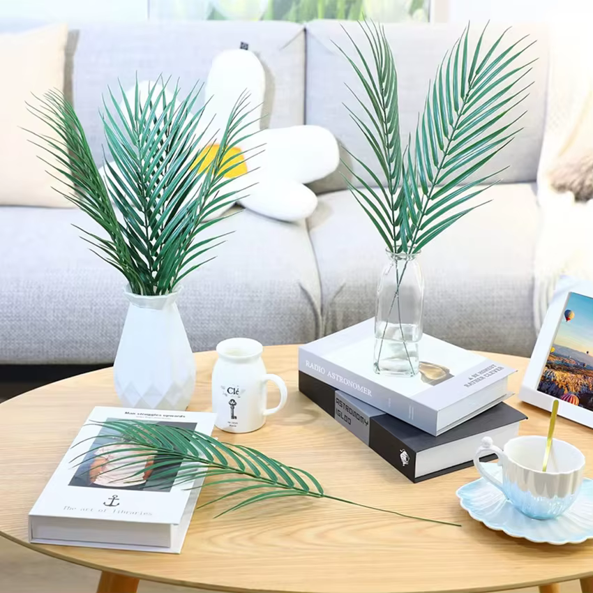 Plantes artificielles Tropical Palmier Feuilles Maison Chambre Table Cour Décoration De Jardin Accessoires Photographie Prop Festival De Mariage