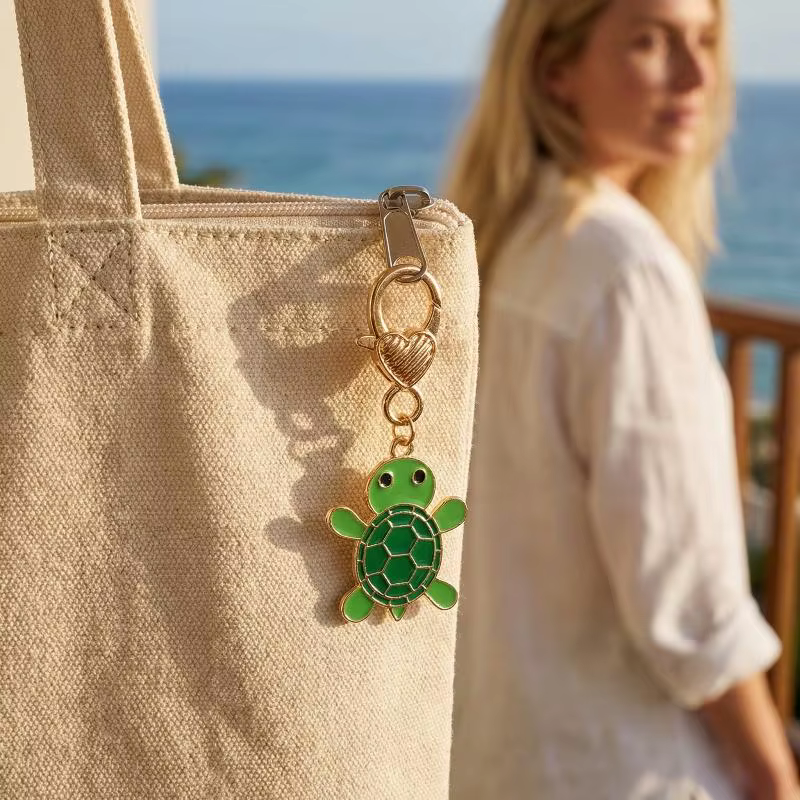 Porte-clés tortue, pendentif océan mignon pour breloques de sac, bijoux unisexe, accessoire de porte-clés de voiture, cadeau