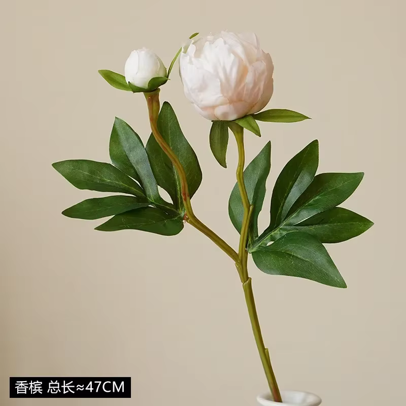 Lot de 10 fausses pivoines à 2 têtes