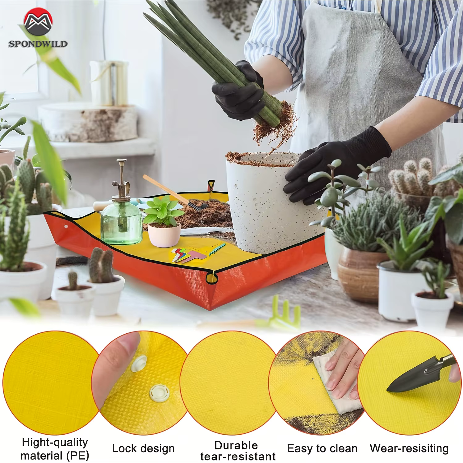 Tapis de plantation pliable pour jardinage
