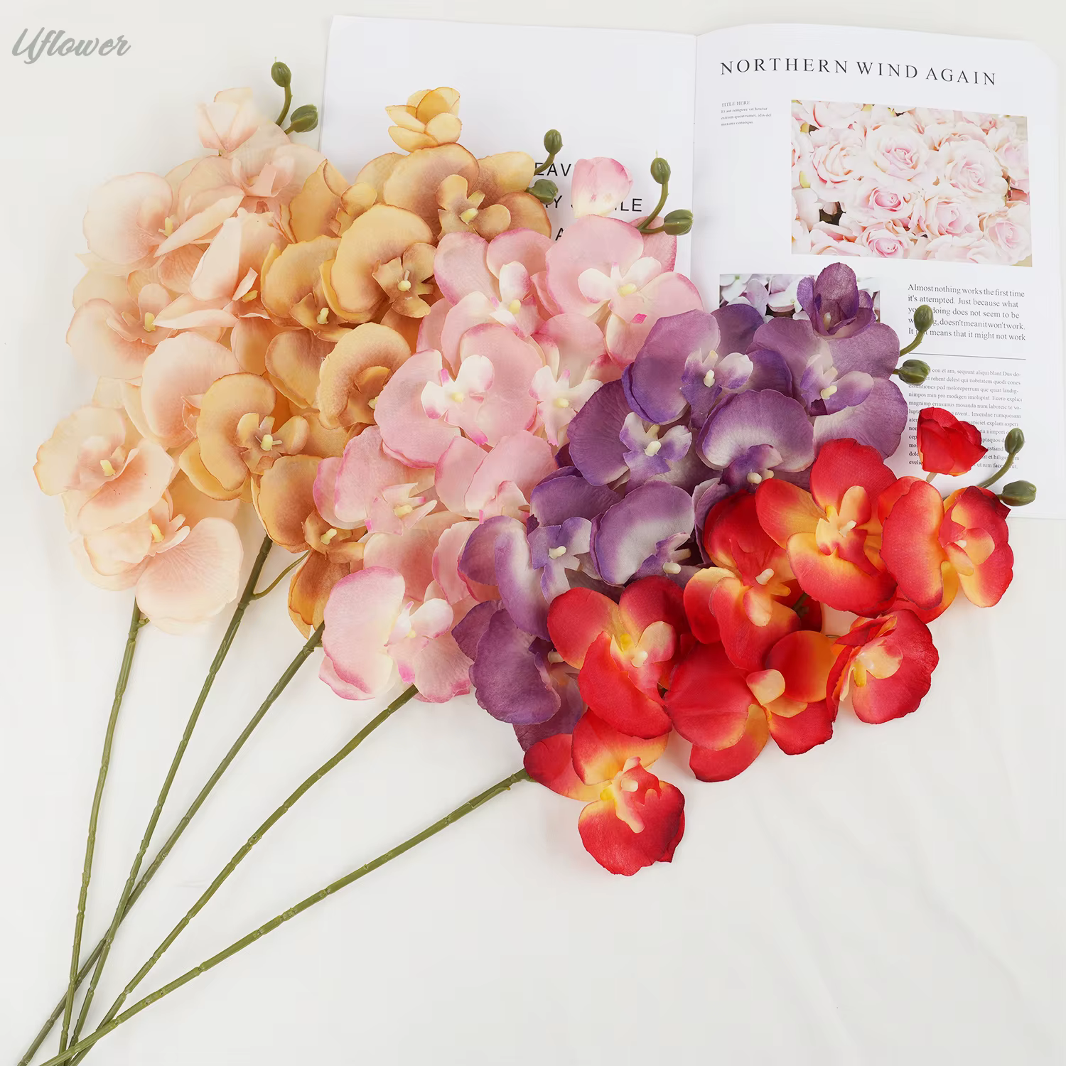 Fleurs d'orchidées papillon artificielles