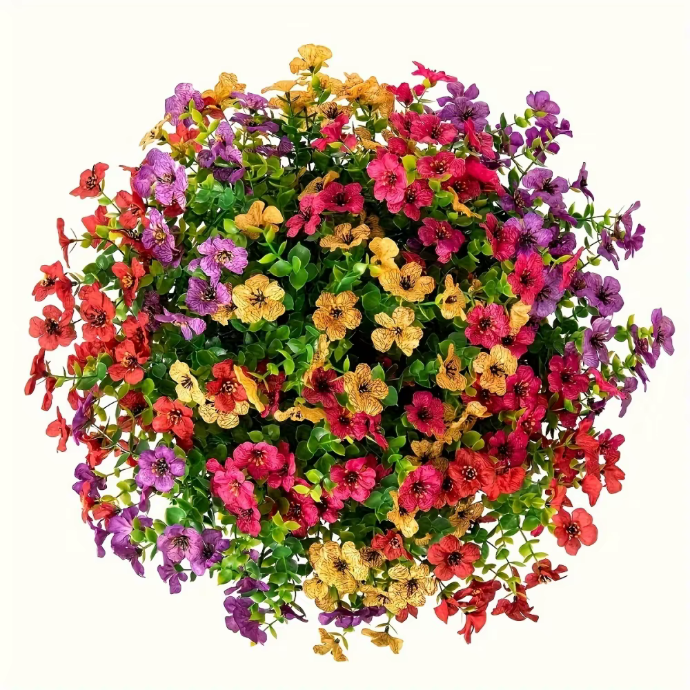 Lot de 12 fleurs de marguerite artificielles résistantes aux UV