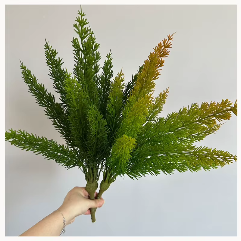 Lot de 3 plantes vertes artificielles en plastique