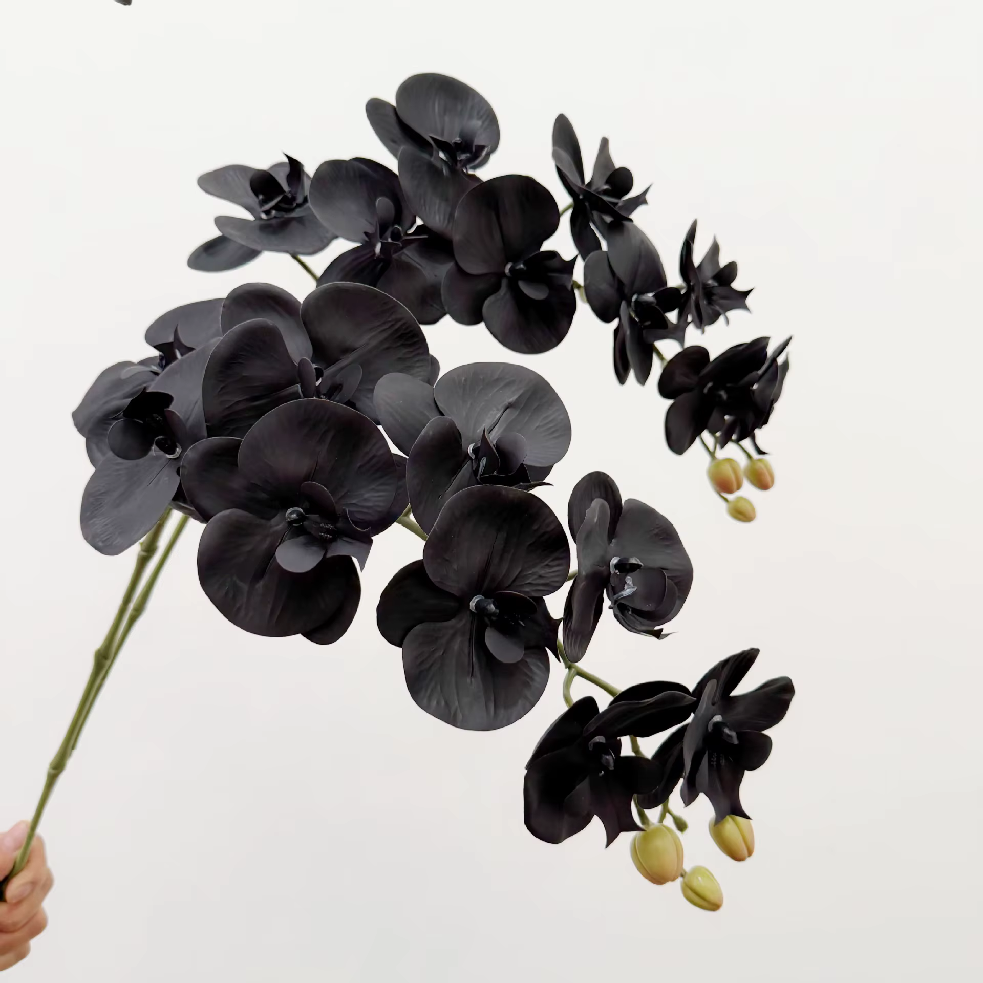 Lot de 2 orchidées papillon artificielles à 9 têtes