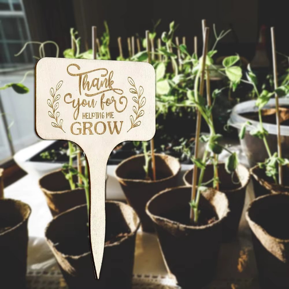 Plaque de fleurs horticoles en bois de peuplier