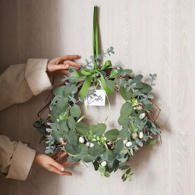 Plantes artificielles feuilles d'eucalyptu tige branche d'eucalyptus Festival couronne Bouquet Floral mariage vacances maison chambre Vase bricolage décor