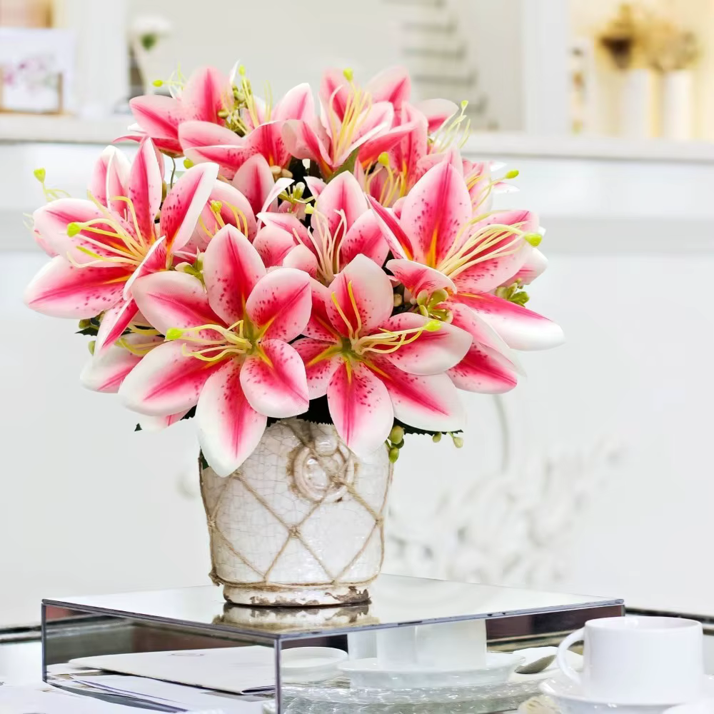 Bouquet de fleurs artificielles d'orchidées