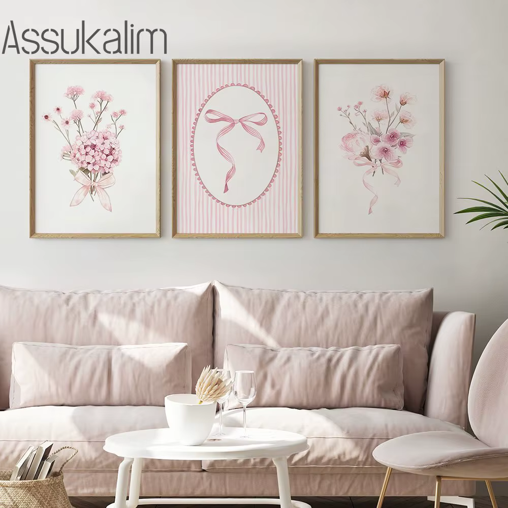 Affiche d'art Bouquet moderne rose