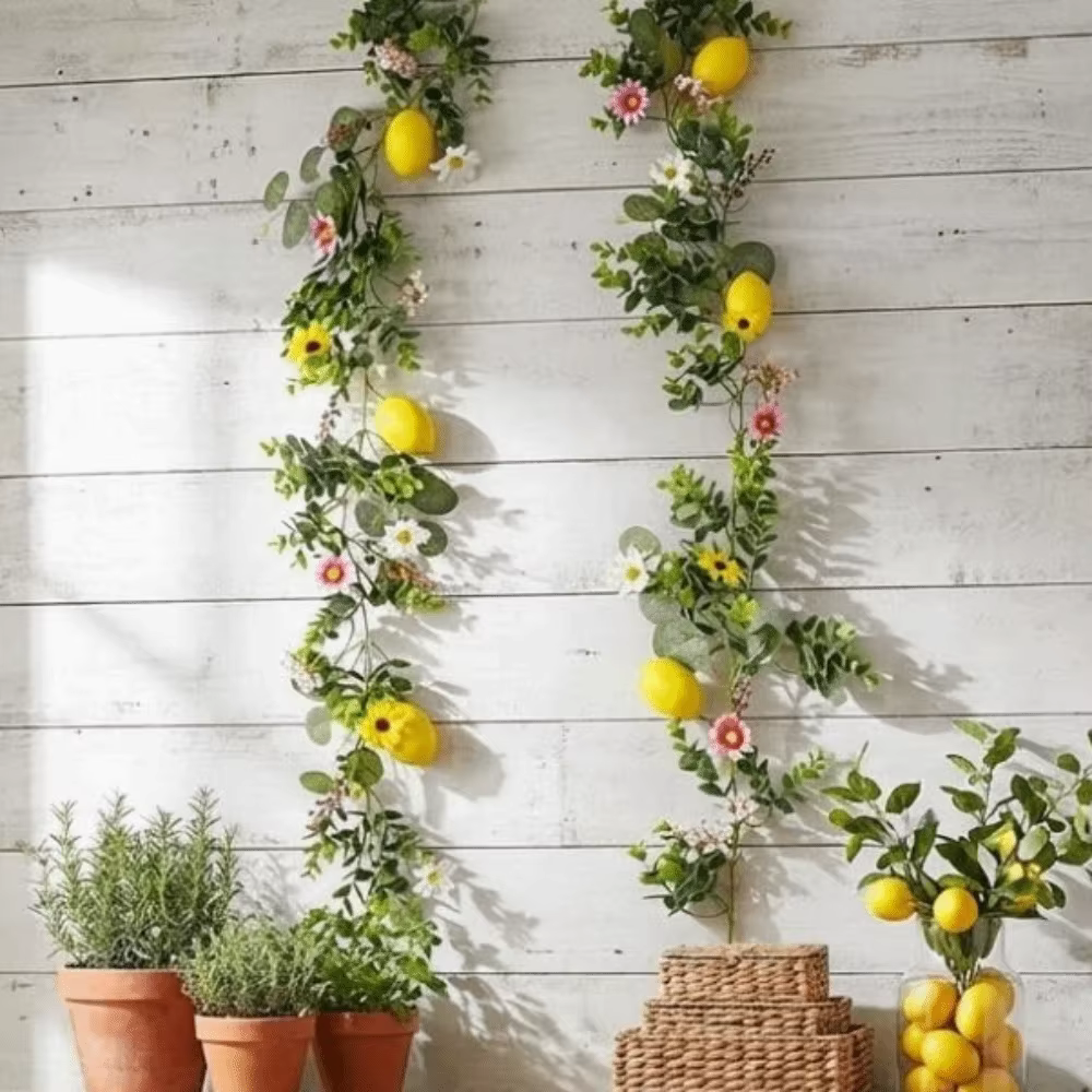 Fleurs en soie, vigne de citron artificielle