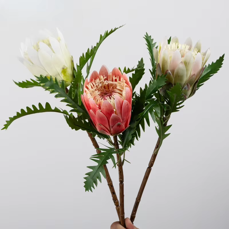 6 pièces de fausses fleurs en plastique