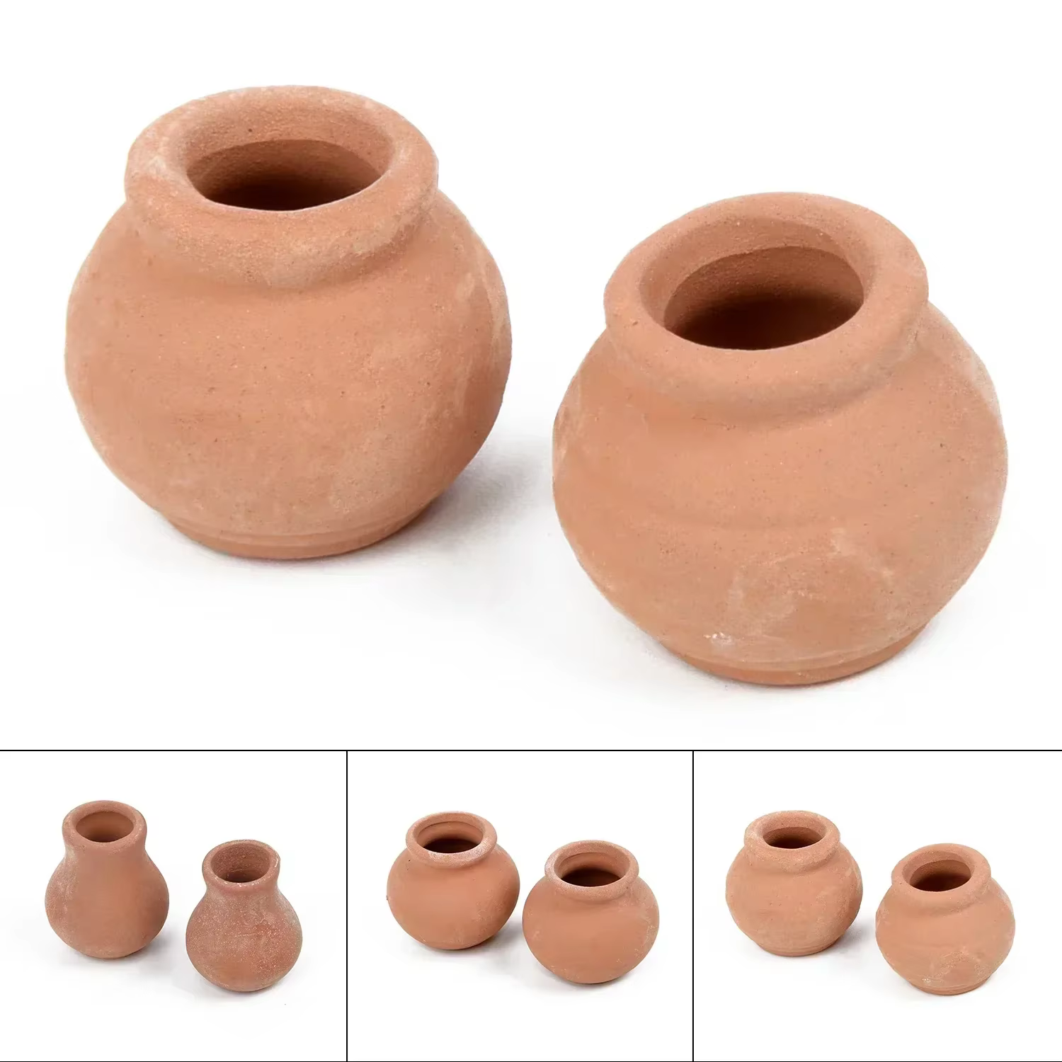 2 pièces Mini Pot en terre cuite argile céramique poterie