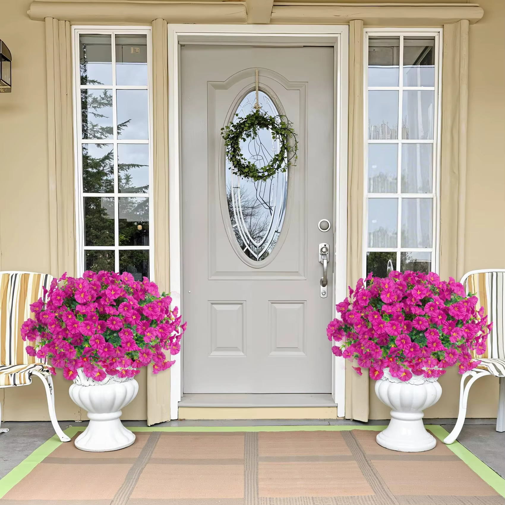 Fleurs artificielles pour décoration extérieure