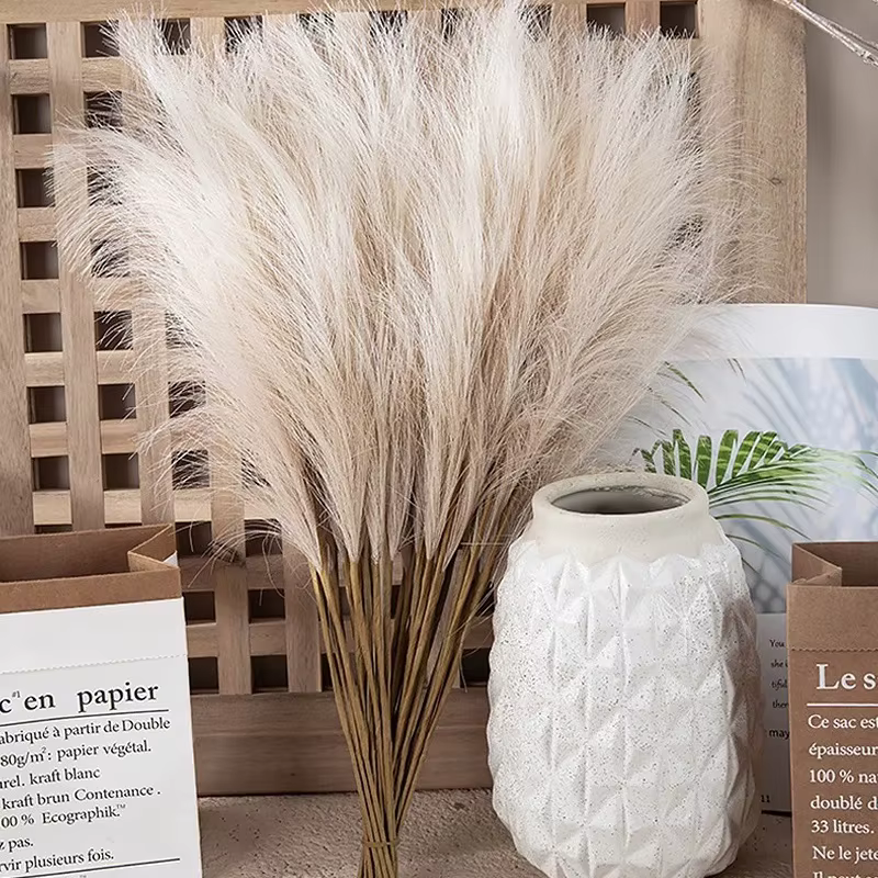 Lot de 10 unités – 55 cm – Décoration mignonne – Fausse plante de roseau
