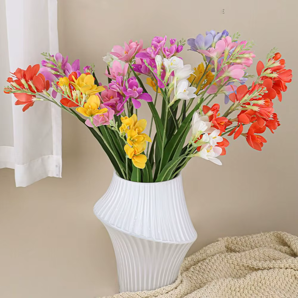 2 Fourchettes de fleurs artificielles de freesia