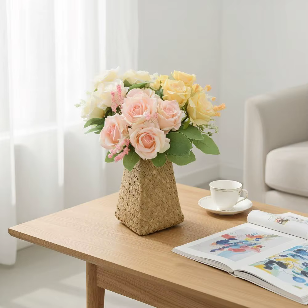 Fleurs artificielles réalistes à 5 têtes