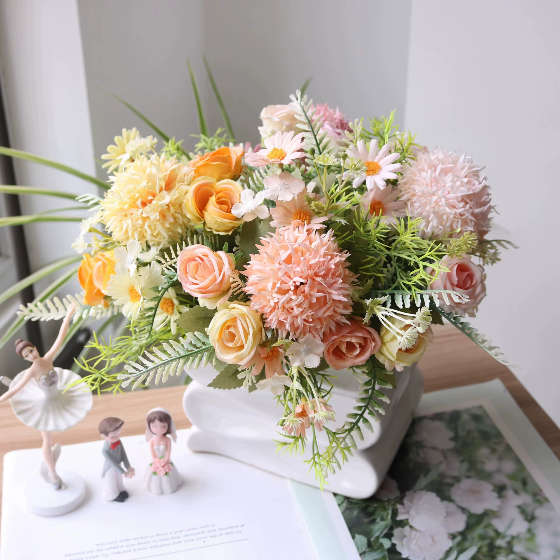 Nouveau Bouquet de pissenlit fleurs artificielles-Faux