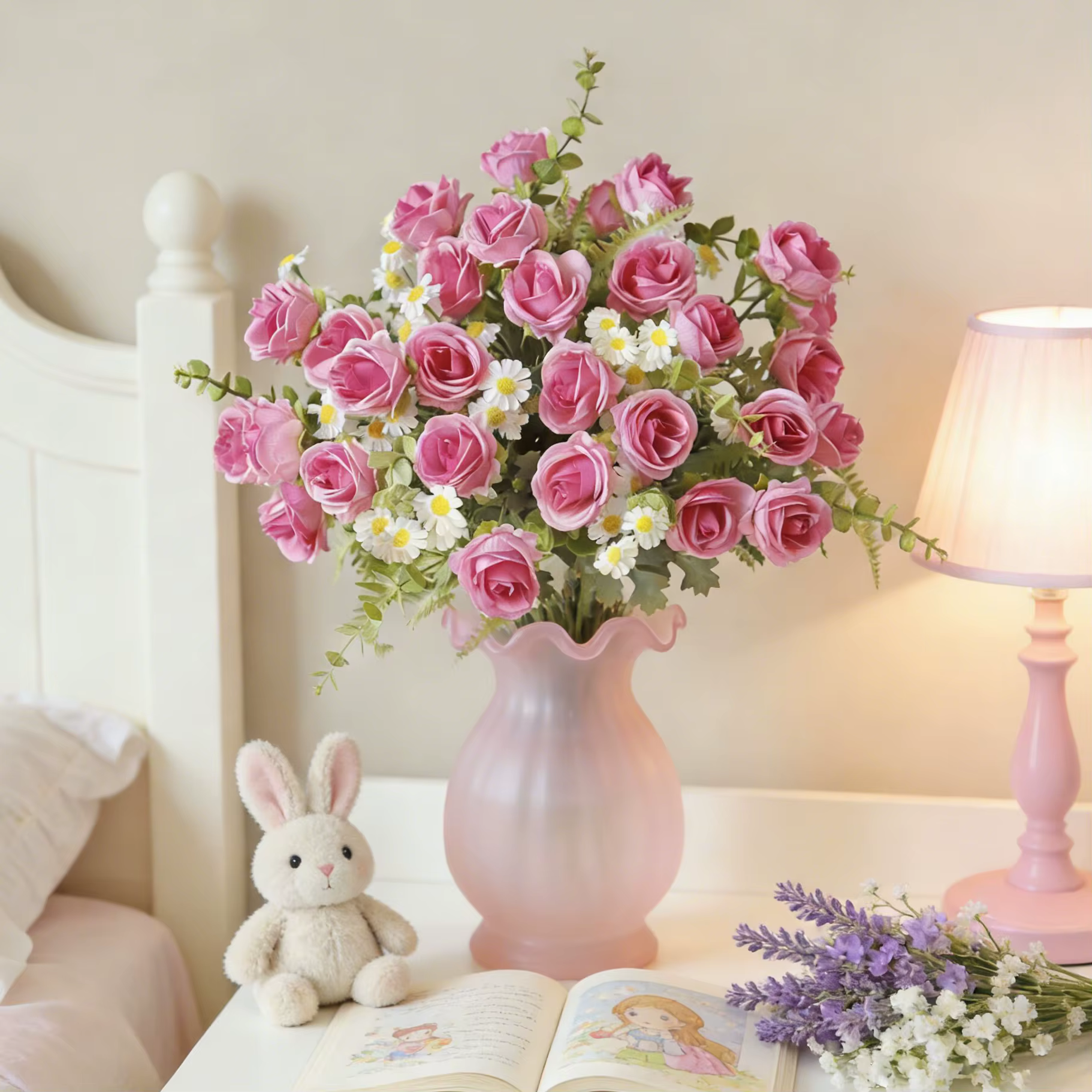 Roses artificielles en soie pour mariage