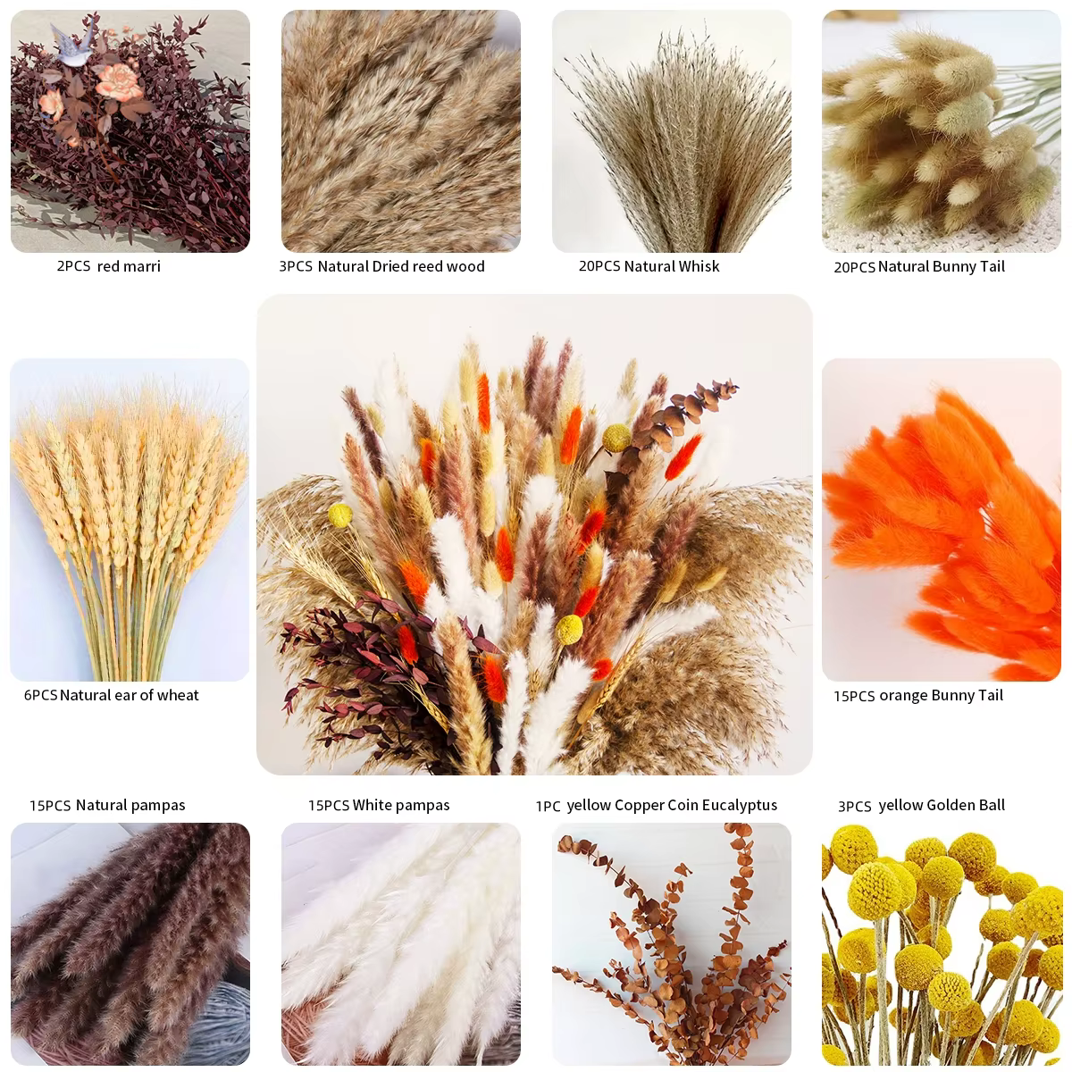 Bouquets de Pampas Moelleux