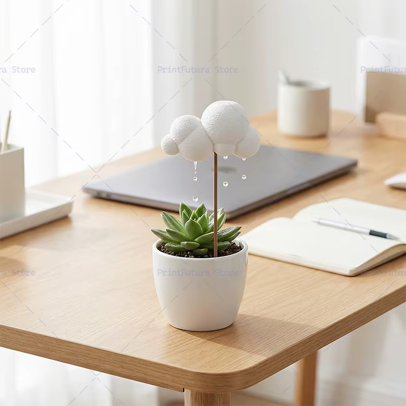 Jardinière d'arrosage en forme de nuage imprimée en 3D