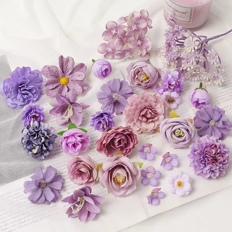 Tête de fleurs artificielles en vrac