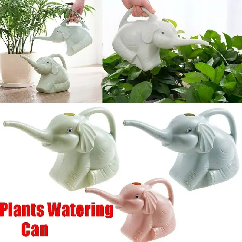 Arrosoir en plastique mignon en forme d'éléphant 2026 pour plantes