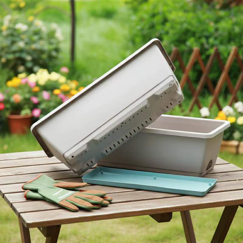 Pot de fleurs auto-absorbant avec base de drainage pour plantes d'intérieur