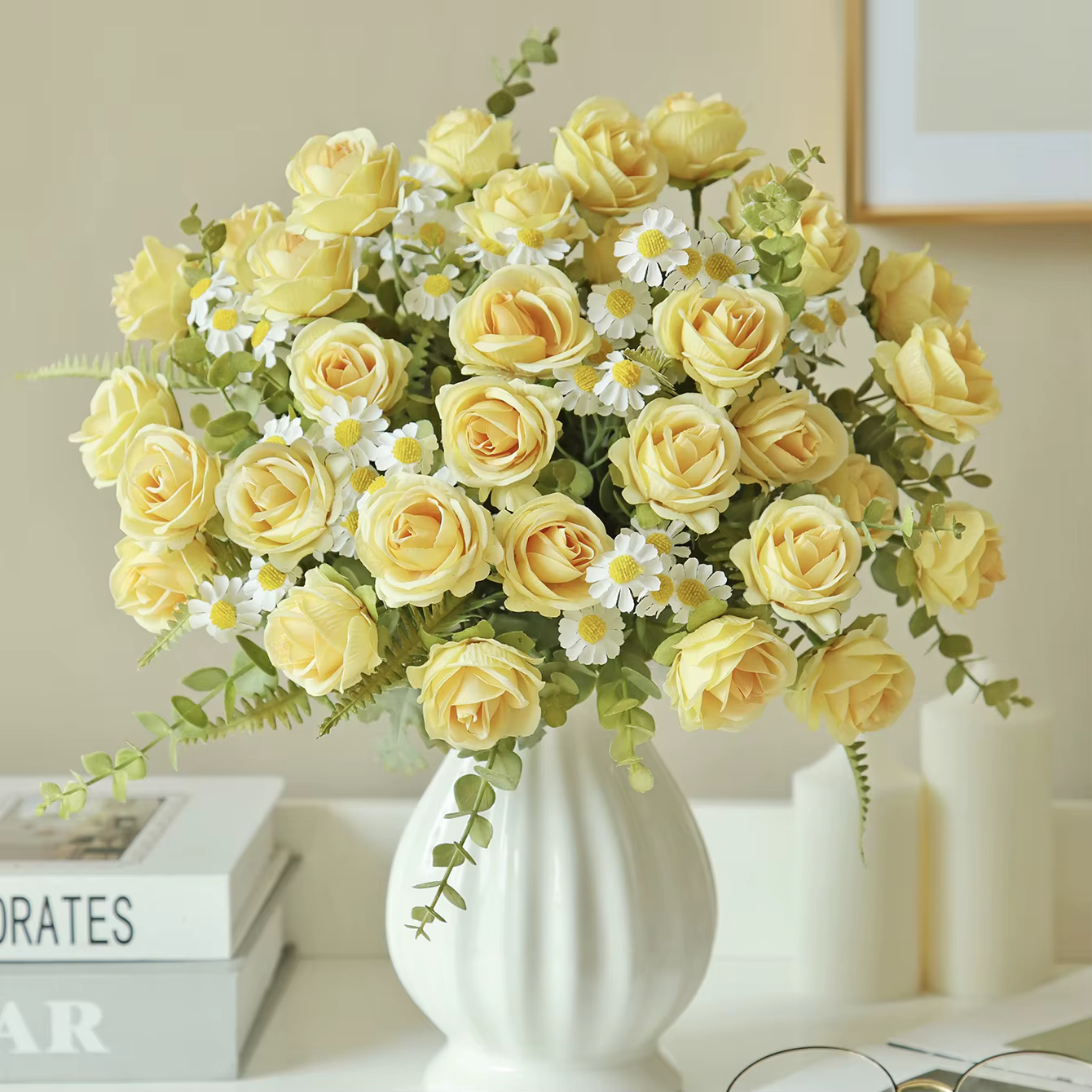 Roses artificielles en soie pour mariage
