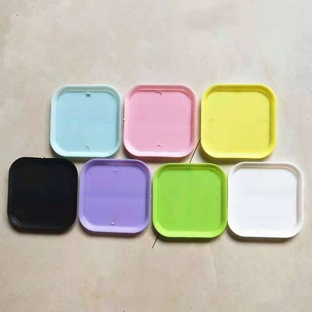 20 pièces Mini bassin carré Pot de fleur coloré plantes succulentes plateaux décor de bureau à domicile bricolage