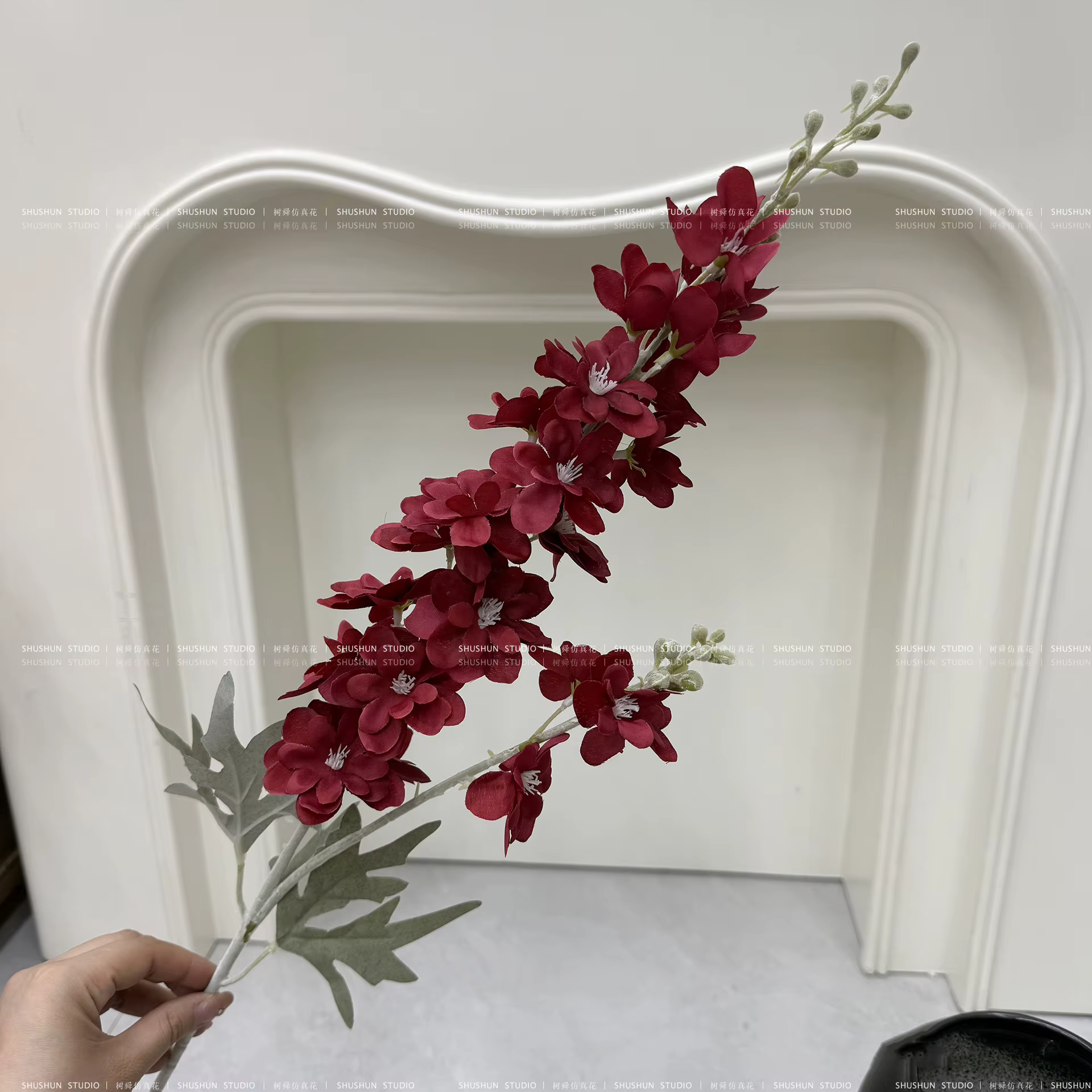 Fleur artificielle de flocage Delphinium à 2 têtes
