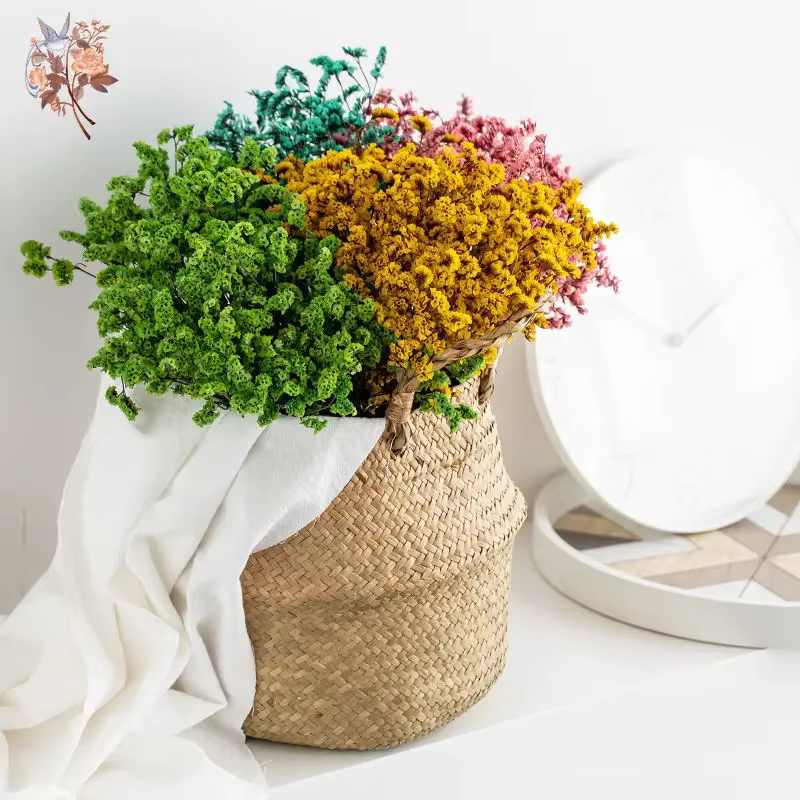 Bouquets d'herbe en cristal naturel de fleurs séchées