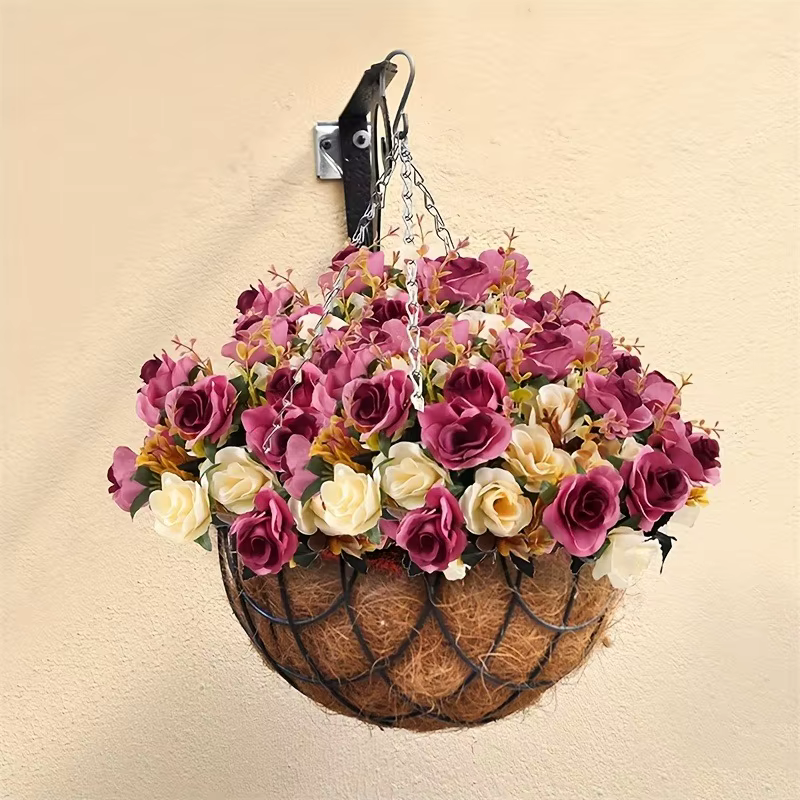 Roses artificielles 12 têtes 33cm