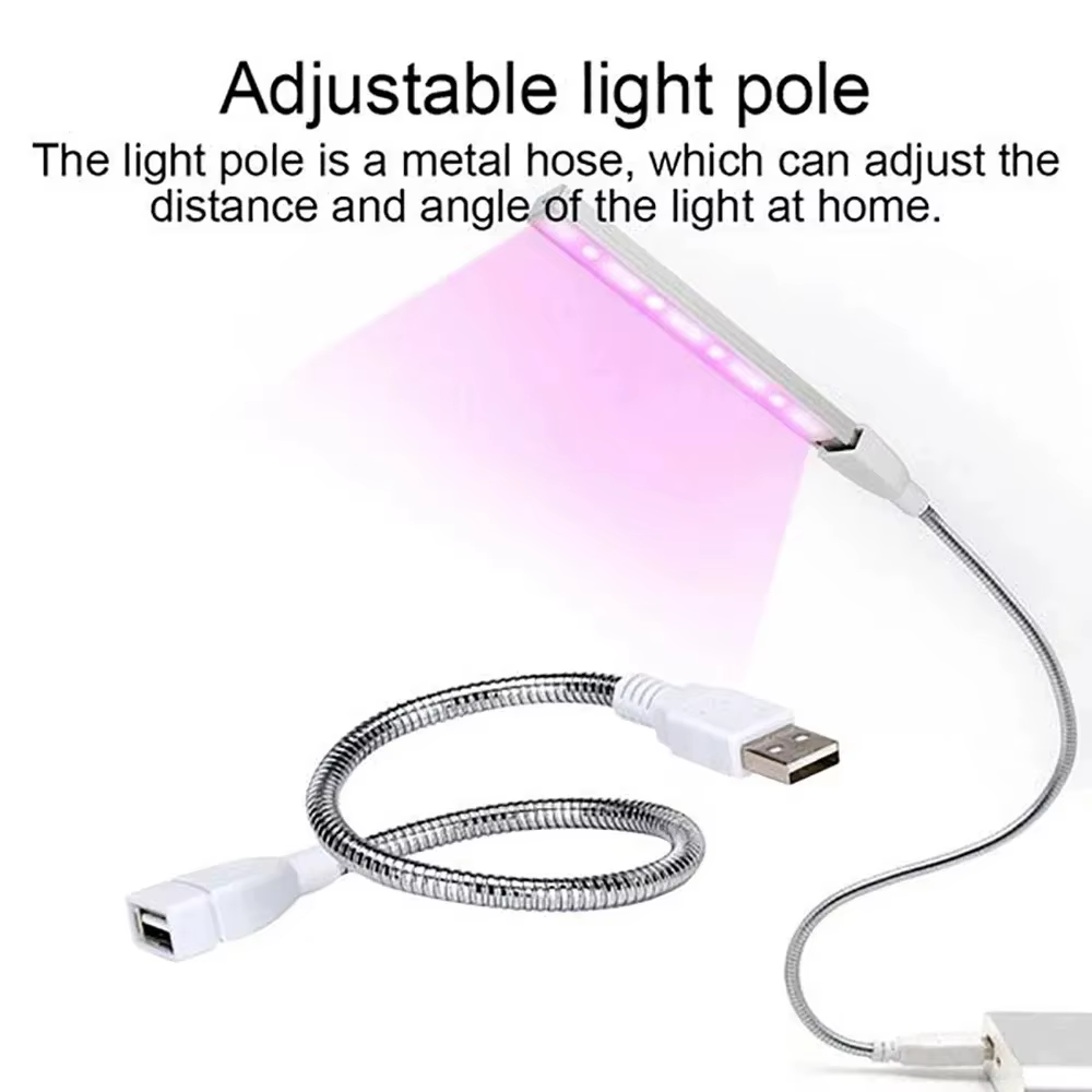5V LED élèvent la lumière spectre complet plante lampe avec tuyau Flexible serre intérieure Phyto USB
