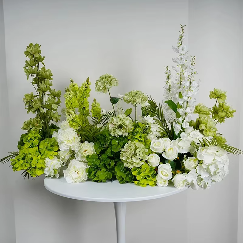 Arrangement Floral de sol d'hortensia vert